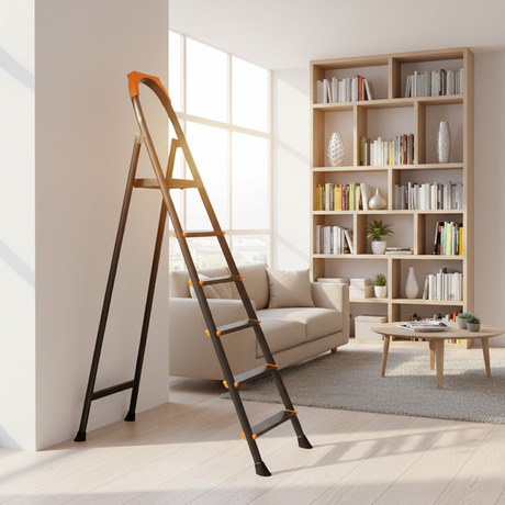 Metal Ladder 6 Steps Black (Made in Turkey)