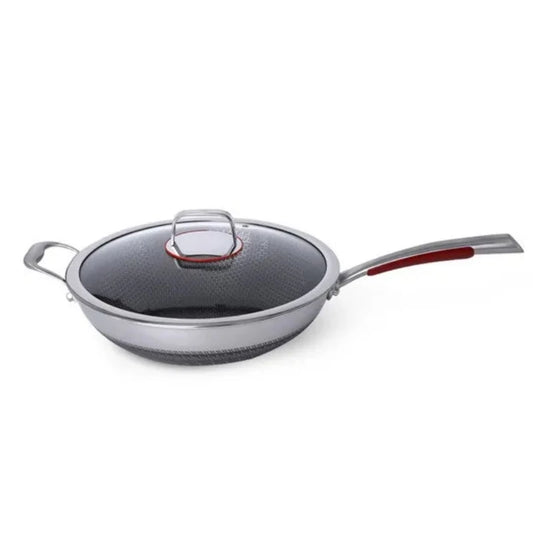 Stainless Steel Wok Pan With Lid