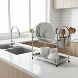 2 Tier Dish Rack Stainless Steel
