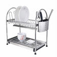 2 Tier Dish Rack Stainless Steel