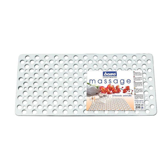 Non-slip Rubber Bath Mat White 74*36