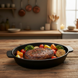 Stoneware Oval Baking Dish Black 7"
