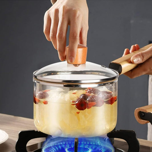 Fireproof Glass Saucepan With Lid 3500ml