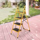 4 Step Folding Iron Ladder