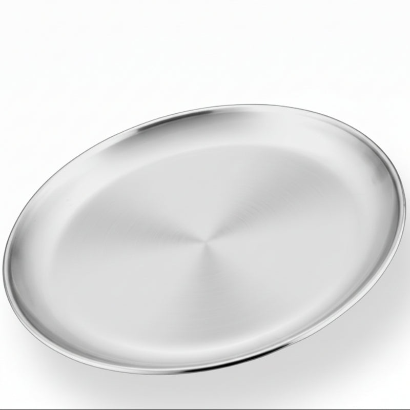 Round Serving Plate Silver 26cm