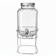 Glass Beverage Dispenser With Stand 4L