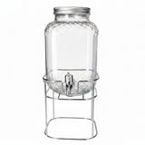 Glass Beverage Dispenser With Stand 4L