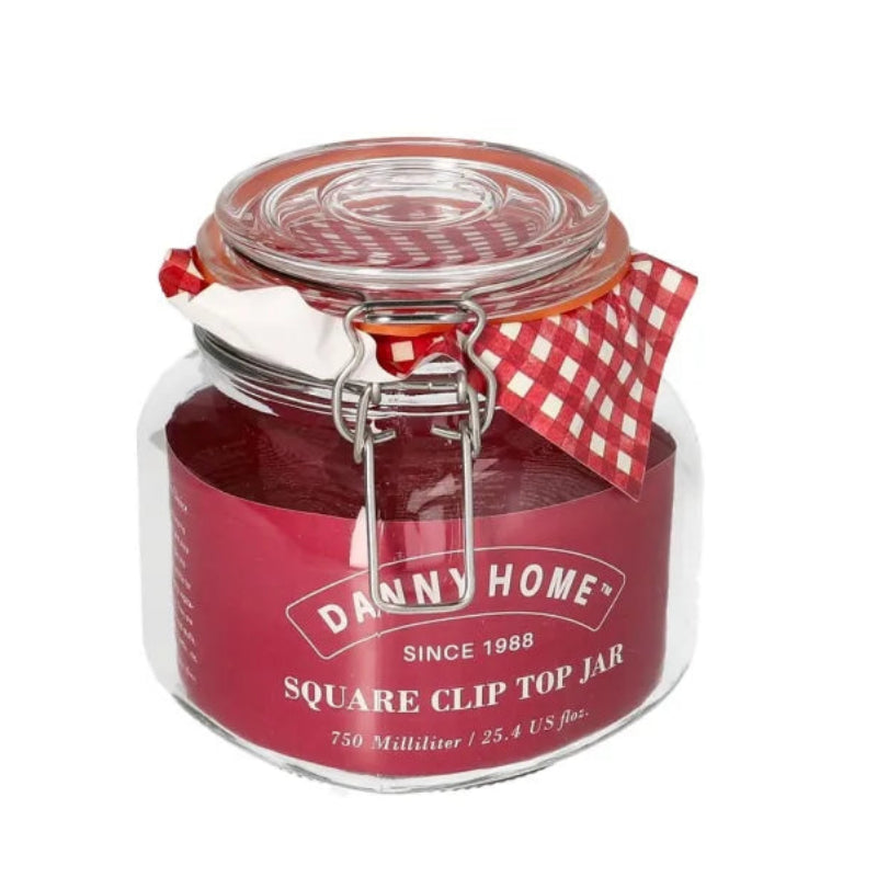 Mason Clip Lid Glass Jar 750ml