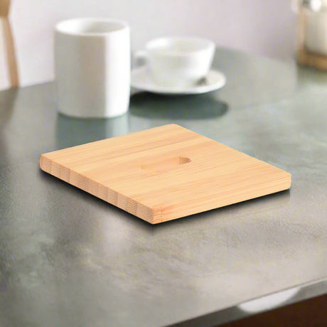 Coaster Set Bamboo 6pcs In Stand