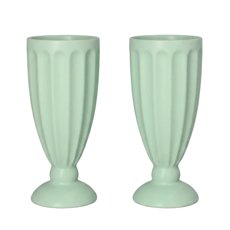 Milkshake Cups Fern Green 350ml (Set of 2)