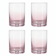 Drinking Glass Set 4Pcs 410ml Soft Pink