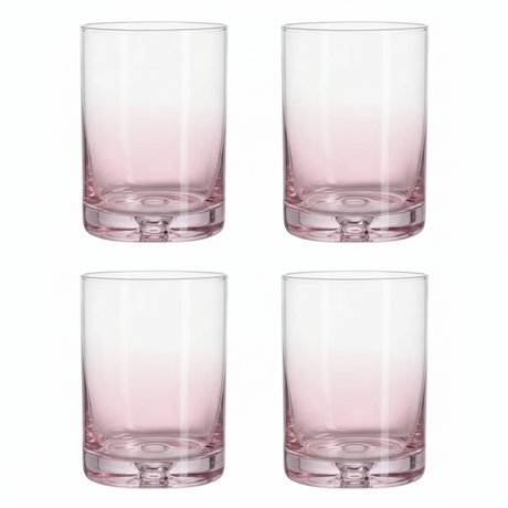 Drinking Glass Set 4Pcs 410ml Soft Pink