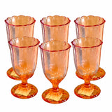 Drinking Glass Set 6pcs Orange Gradient