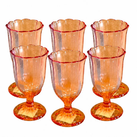 Drinking Glass Set 6pcs Orange Gradient