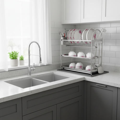 3 Tier Dish Rack Stainless Steel