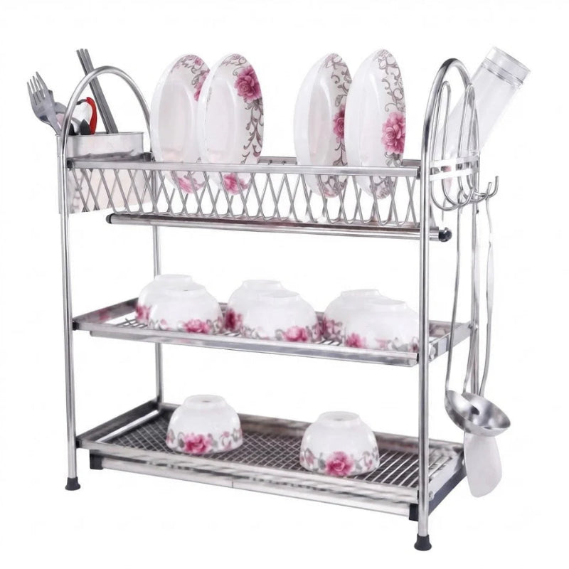 3 Tier Dish Rack Stainless Steel