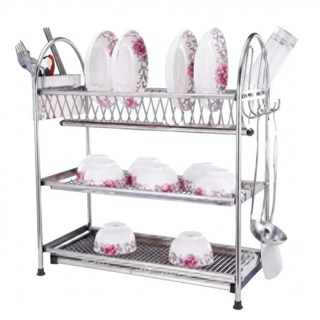 3 Tier Dish Rack Stainless Steel