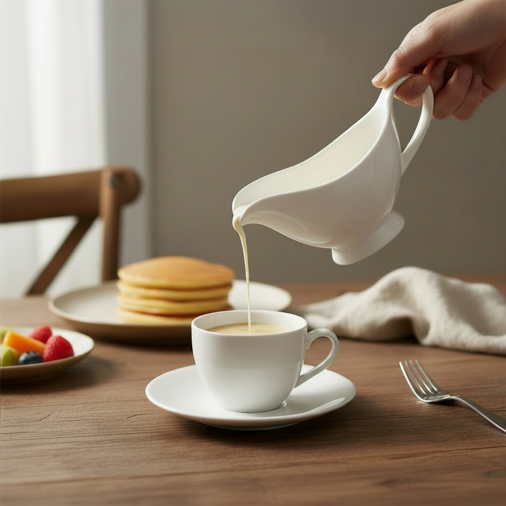 Porcelain Milk Pot 230ml White