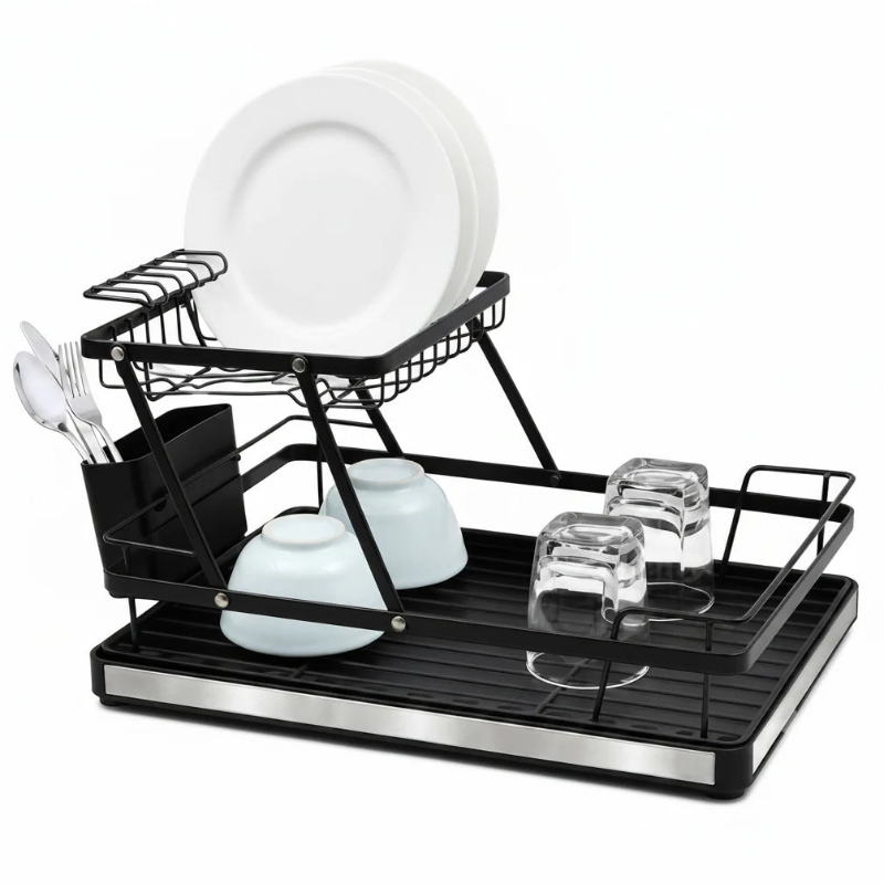 Metal Dish Rack Black