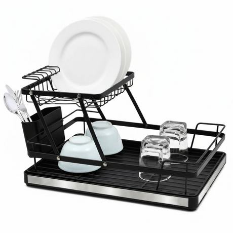 Metal Dish Rack Black