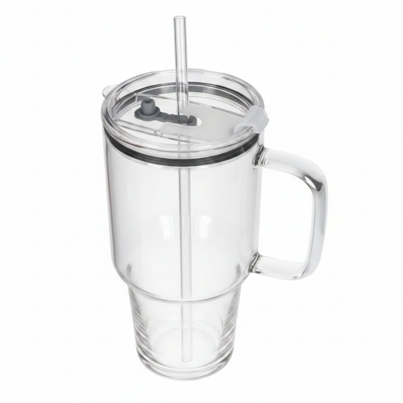 Danny Home Glass Tumbler With Straw 1L
