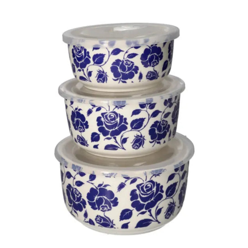 Porcelain Airtight Food Container Floral (Set of 3)