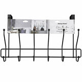 Wall Mounted Hook Metal 6 Hooks Matte Black