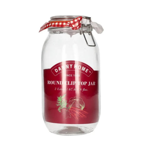Mason Clip Lid Glass Jar 2L