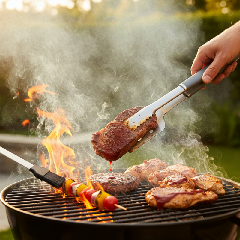Stainless Steel BBQ Tools 4Pcs Set