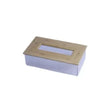 Plastic Tissue Box White With Wooden Lid