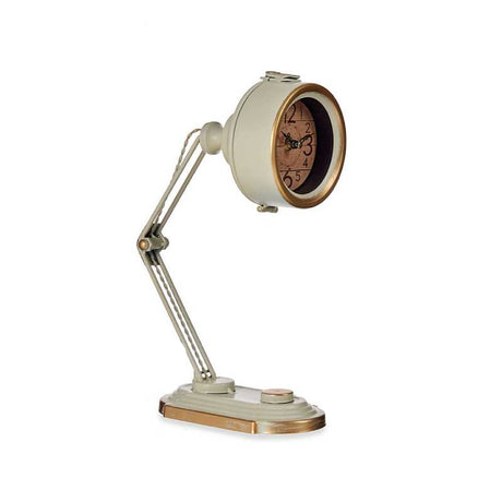 Adjustable lamp shaped metal clock White