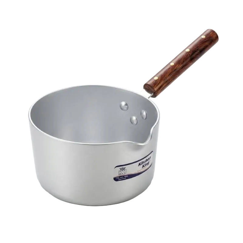 Aluminium Milk Pan Wooden Handle 9"
