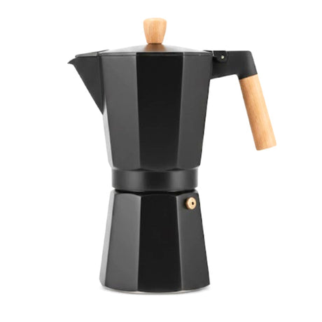 Aluminium Moka Pot With Wood Handle 12 Cups
