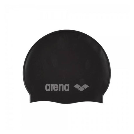 Arena Classic Silicone JR Swimming Cap-Black Silver