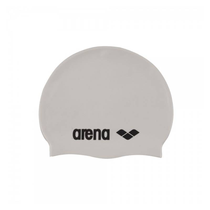 Arena Classic Silicone Swimming Cap-Silver & Black