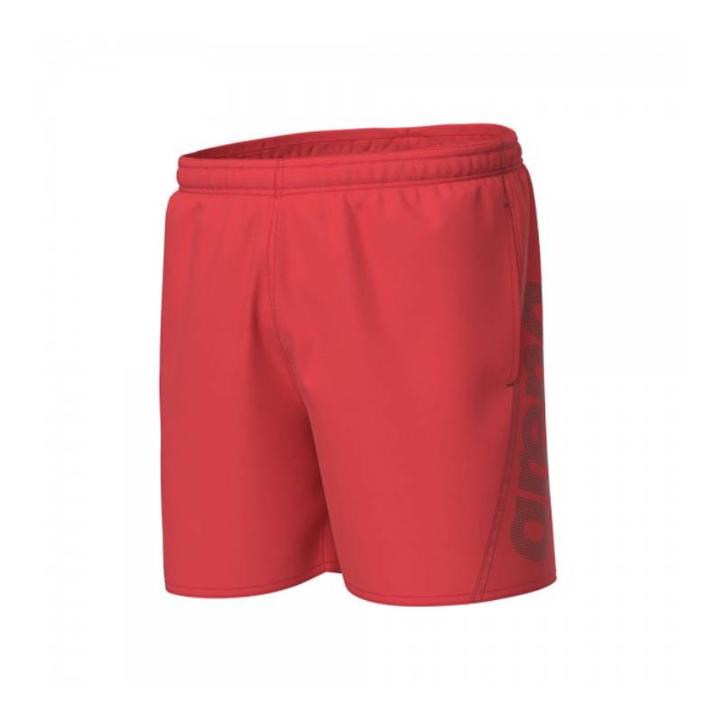 Arena Fundamentals Logo Junior Boxers-Fluo Red Dark Olive