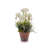 Artificial Flower Stem Concrete Flowerpot