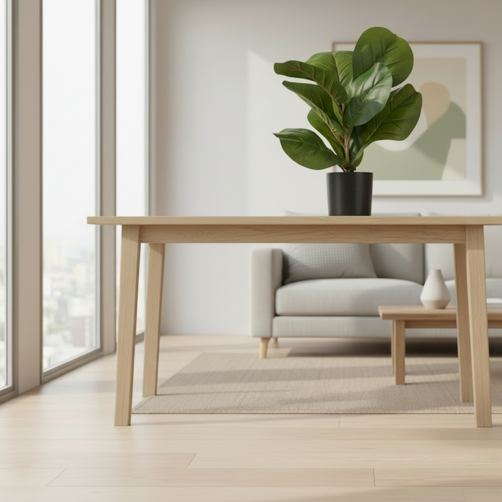 Artificial Plant Black Plastic Pot