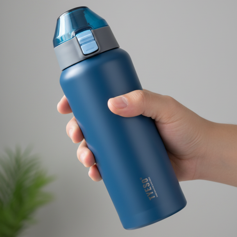 Tyeso Vacuum Insulated Sports Bottle 600ml Blue