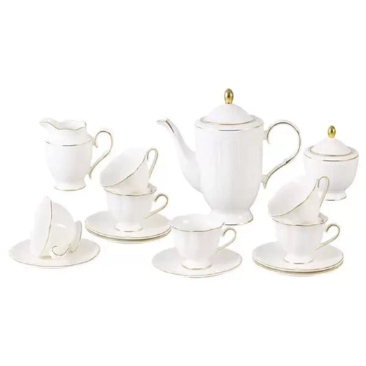 Tea Set White & Gold (Set of 17pcs)