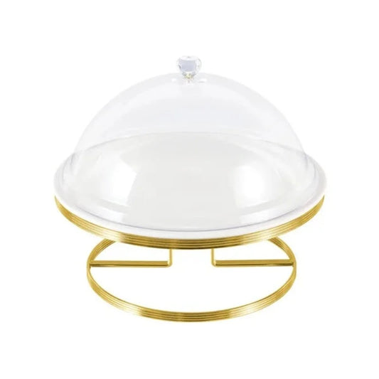 Cake Dish With Gold Stand 13"