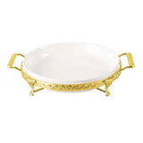 Round Plate With Golden Stand 11"