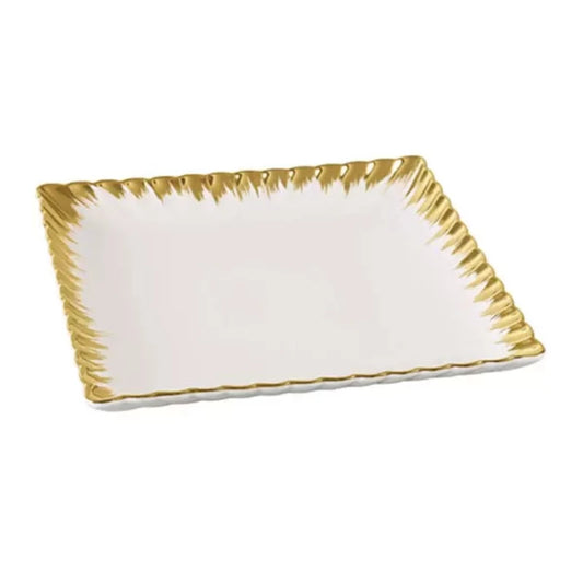 Brilliant Square Plate Golden 10"