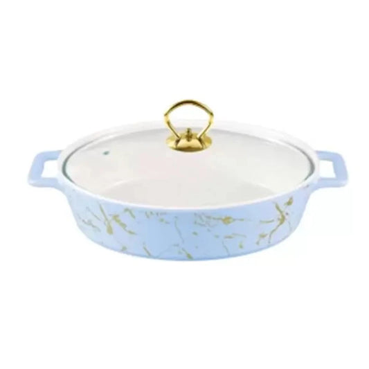 Oval Burner Dish With Lid 14"