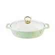 Oval Burner Dish With Glass Lid 12"