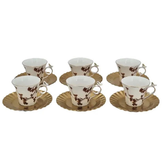 Floral Cup & Saucer (Set Of 6)