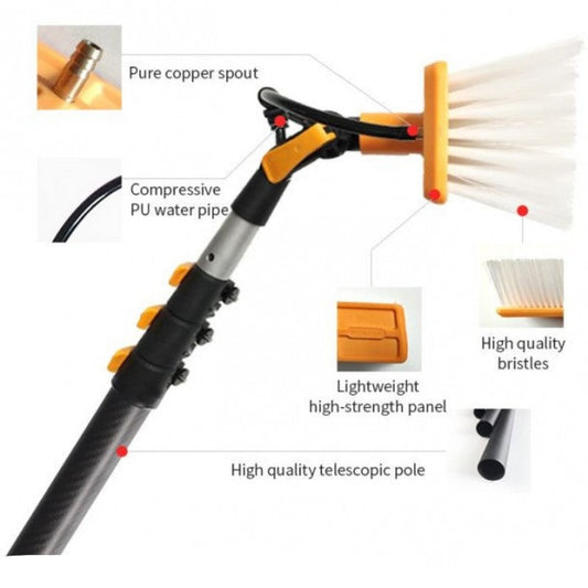 Solar & Glass Panel Cleaning Manual Brush With Water Pump