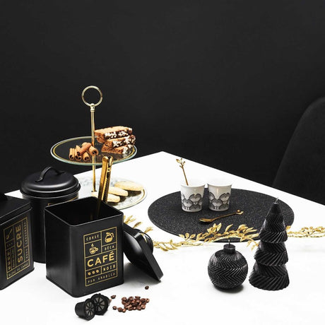 Coffee & Sugar Container Matt Black