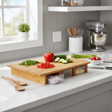 Bamboo Board With 3 Compartments