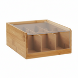 Bamboo Storage Box With 6 Compartments